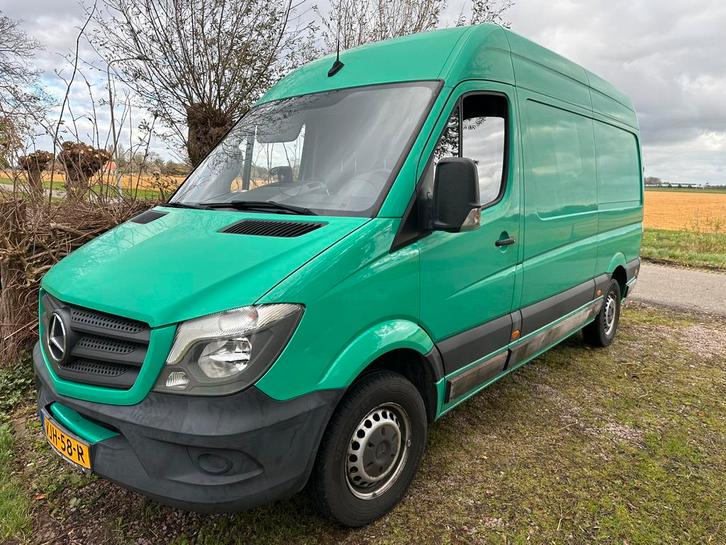 Mercedes-Benz Sprinter 2.1 CDI, H2L2.2017 Groen, Auto's, Bestelauto's, Particulier, Achteruitrijcamera, Airconditioning, Bluetooth