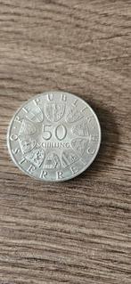 Zilveren 50 schilling 1967 unc Oostenrijk  20 gram 900/1000, Ophalen of Verzenden, Oostenrijk, Losse munt, Zilver