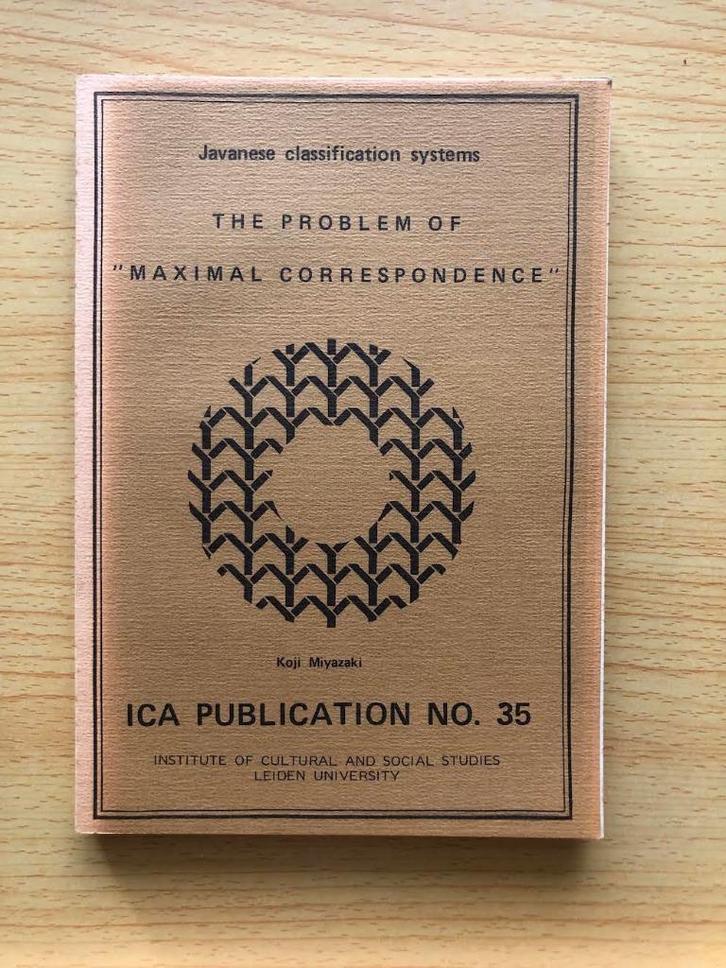 Studie van Javaanse classificatie-systemen, Boeken, Overige Boeken, Gelezen, Ophalen of Verzenden