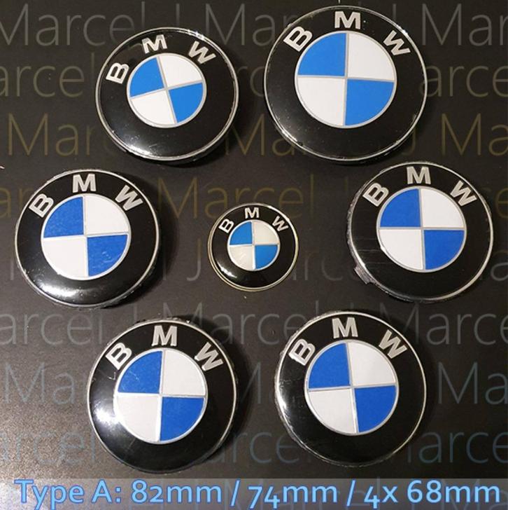 BMW 7-delig Embleemset – Blauw/Wit (Blue/White), Auto-onderdelen, Klein materiaal, BMW, Nieuw, Ophalen of Verzenden