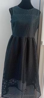 jurk,H&M,maat 42/44,groen,zwart,feest,Kerst,feestdagen, H&M, Verzenden, Maat 42/44 (L), Zo goed als nieuw
