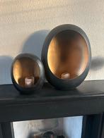 Richmond Interiors Windlichten Set, Huis en Inrichting, Woonaccessoires | Kandelaars en Kaarsen, Zwart, Ophalen of Verzenden, Zo goed als nieuw