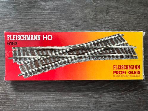 Fleischmann Profi Rails, kruis 6163R, Hobby en Vrije tijd, Modeltreinen | H0, Zo goed als nieuw, Rails, Gelijkstroom, Fleischmann