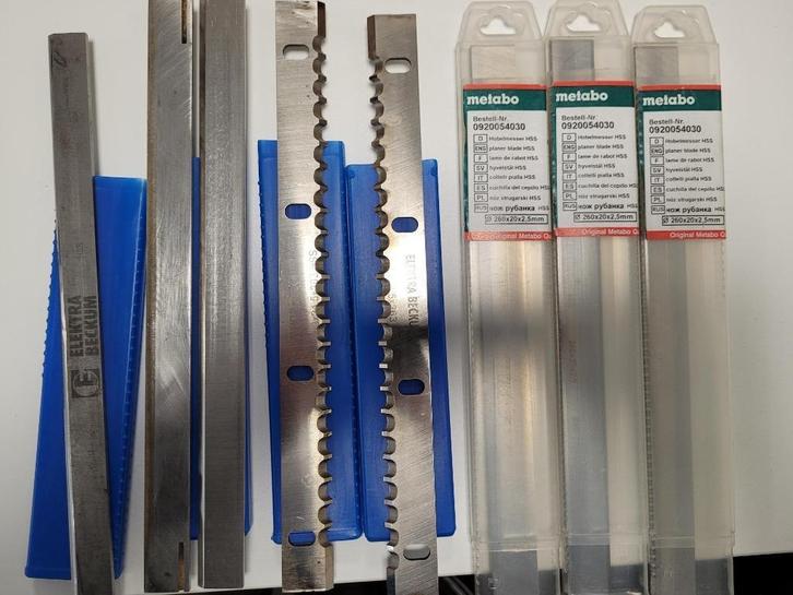 5 setjes schaafmessen voor een schaafmachine / vandiktebank, Doe-het-zelf en Verbouw, Schaafmachines, Zo goed als nieuw, Ophalen of Verzenden