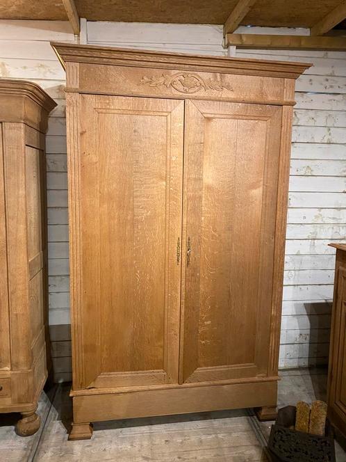 Prachtige grote Frans eiken kast demontabel, Antiek en Kunst, Antiek | Meubels | Kasten, Ophalen
