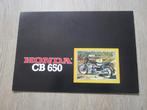 Honda CB 650 brochure folder 1980 ?, Motoren, Ophalen of Verzenden, Honda