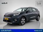Kia Niro 1.6 GDi Hybrid DynamicLine | Half leder/stof | Navi, 12 maanden, Euro 6, Blauw, Leder en Stof