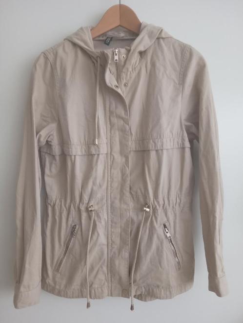H&M Divided parka jack met zilver accenten, maat 38, nieuw, Kleding | Dames, Jassen | Zomer, Nieuw, Maat 38/40 (M), Beige, Verzenden