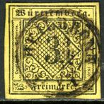 Wurttemberg 2-aV - Cijfers, Postzegels en Munten, Postzegels | Europa | Duitsland, Duitse Keizerrijk, Verzenden, Gestempeld