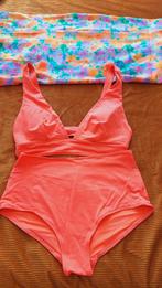 Oranje bikini set met sarong, Kleding | Dames, Badmode en Zwemkleding, Oranje, Bikini, Ophalen of Verzenden, Zo goed als nieuw