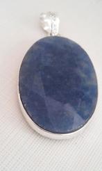 zilveren hanger met Saffier, Nieuw, Met edelsteen, Zilver, Verzenden