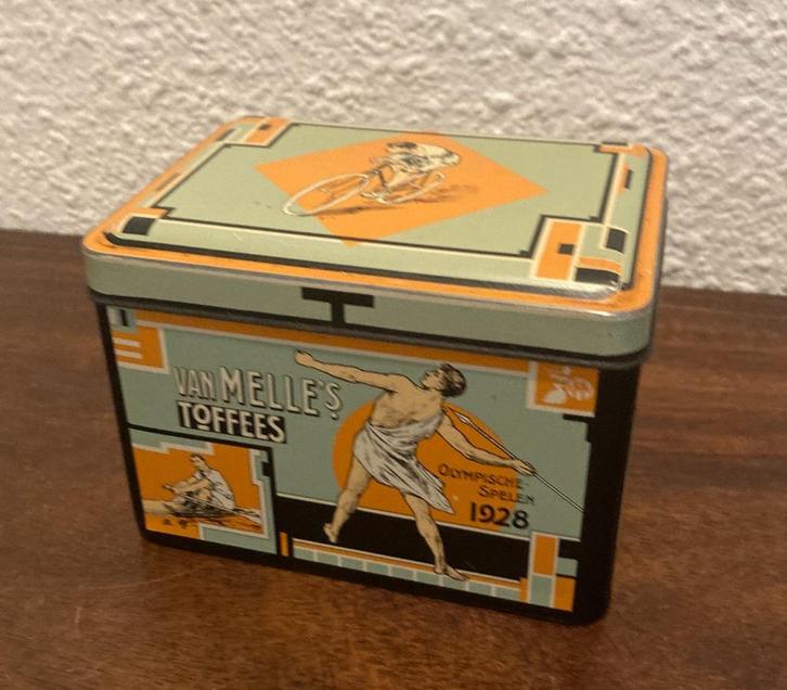 vintage blik trommel voor toffees, Verzamelen, Blikken, Gebruikt, Overige, Overige merken, Ophalen of Verzenden