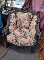 Unieke barok fauteuile geheel opnieuw gestoffeerd, Huis en Inrichting, Fauteuils, Ophalen, Zo goed als nieuw, 75 tot 100 cm