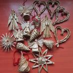 Oude kerstfiguren van stro, Scandinavisch, Diversen, Kerst, Ophalen of Verzenden, Gebruikt