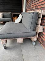 Palletbankjes incl. Kussens., Ophalen, Gebruikt, Hout