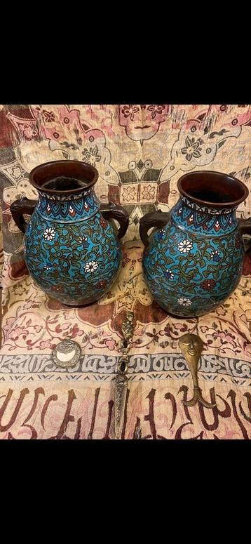 Chinese Cloisonne Vazen, 18e/19e eeuw beschikbaar voor biedingen