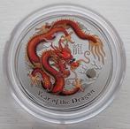 Zilveren 1 oz Lunar 2 series year of the Dragon 2012., Zilver, Ophalen of Verzenden, Losse munt