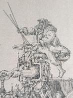 Jan van der Schoor Cartoon litho 1971, Antiek en Kunst, Kunst | Litho's en Zeefdrukken, Ophalen of Verzenden