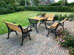 Gietijzer tuinset, Tuin en Terras, Tuinsets en Loungesets, Ophalen, Eettafel, Zo goed als nieuw, Tuinset