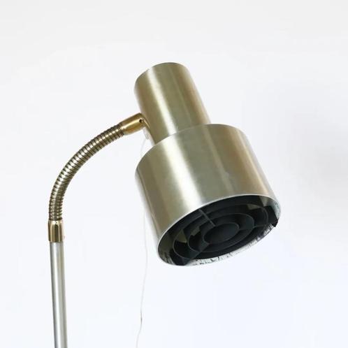 Vintage Zweedse messing staande lamp retro, Huis en Inrichting, Lampen | Vloerlampen, Gebruikt, 100 tot 150 cm, Metaal, Ophalen