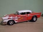 1957 Chevrolet Chevy Bel Air Coupe Custom Hot Wheels 1:18, Ophalen of Verzenden, Zo goed als nieuw, Auto, Hot Wheels