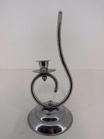 Vintage solokandelaar | Sculpturaal Art Deco look, Ophalen of Verzenden, Overige materialen