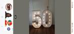50 jaar versiering lichtcijfers, Ophalen, Gebruikt, Versiering, Verjaardag