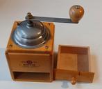 Douwe egberts handmatige houten koffiemolen  ,werkt goed, Antiek en Kunst, Ophalen