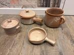 Vintage Aardewerk Pannenset - 4 Delig vallauris, Ophalen of Verzenden