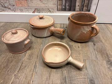 Vintage Aardewerk Pannenset - 4 Delig vallauris beschikbaar voor biedingen