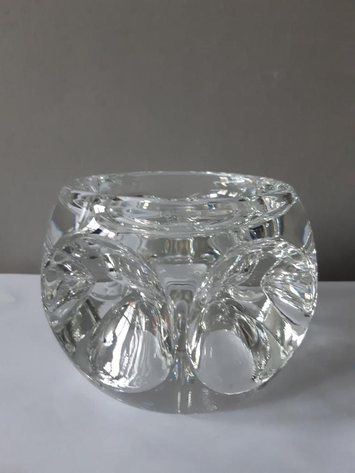 Sklo waxinelicht houder space age design., Antiek en Kunst, Antiek | Glas en Kristal, Ophalen of Verzenden