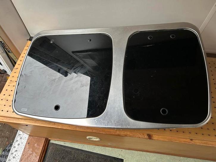 3-pits Gasfornuis + Wasbak Camper met Afdekplaat, Caravans en Kamperen, Camper-accessoires, Gebruikt, Ophalen of Verzenden