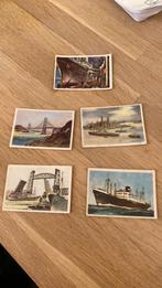 5 Captain Grant verzamelplaten van schepen en havens, Verzamelen, Gebruikt, Ophalen of Verzenden, Motorboot, Kaart, Foto of Prent