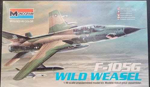 Monogram F-105G Wild Weasel 1:48 eerste uitgave! -1982, Hobby en Vrije tijd, Modelbouw | Vliegtuigen en Helikopters, Zo goed als nieuw