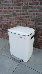 Prullenbak Pedaalemmer 2x20Liter Wit Soft Close 45x36x60cm, Huis en Inrichting, Woonaccessoires | Prullenbakken, Met pedaal, 50 tot 75 cm