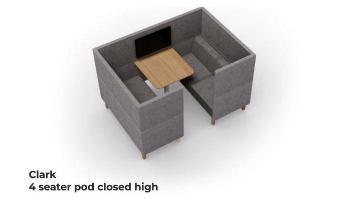 werk pod voor 4 personen, Huis en Inrichting, Banken | Complete zithoeken, Zo goed als nieuw, Hout, Stof, Ophalen