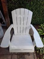 Keter adirondack stoel, kunststof met houtlook, wit, Ophalen of Verzenden, Zo goed als nieuw, Kunststof