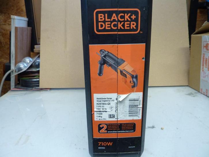 Black en Decker Boorhamer, Doe-het-zelf en Verbouw, Gereedschap | Boormachines, Gebruikt, Boor- en/of Breekhamer, 600 watt of meer