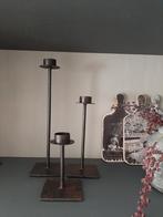 Set van 3 Kandelaars, Ophalen of Verzenden, Zo goed als nieuw, Overige materialen, Minder dan 25 cm