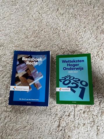 Basisboek Recht + gratis wetteksten hoger onderwijs beschikbaar voor biedingen