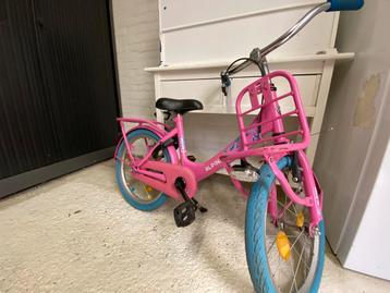 Stoere roze meisjesfiets 18 inch beschikbaar voor biedingen