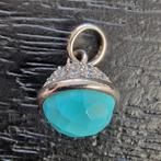 Zinzi zilveren hanger turquoise ZIH623T, Sieraden, Tassen en Uiterlijk, Overige merken, Ophalen of Verzenden, Zo goed als nieuw