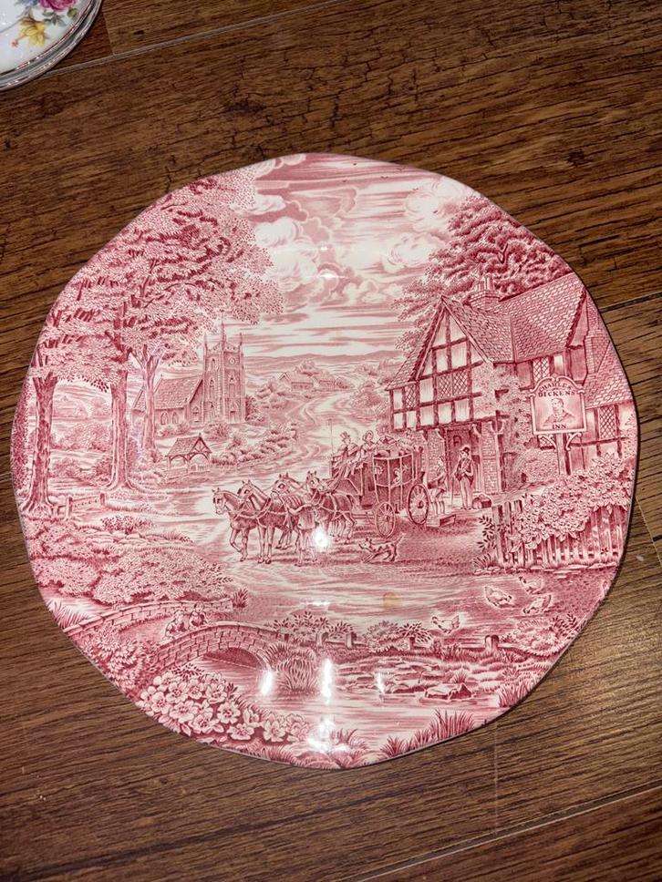 Bord van Furnivals Staffordshire - Dickens Coaching Days, Antiek en Kunst, Antiek | Wandborden en Tegels, Ophalen