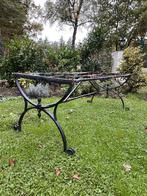Frans Gietijzer tafelonderstel zwart 180 x 80 x 70, Ophalen, Gebruikt, Rechthoekig, Metaal