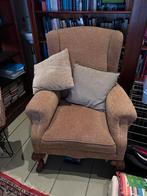Stijlvolle Oorfauteuil - Lichtbruin, Huis en Inrichting, Fauteuils, Ophalen, Gebruikt, Stof, 75 tot 100 cm
