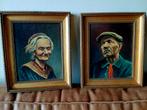 2 Antieke Schilderijtjes, Antiek en Kunst, Ophalen of Verzenden