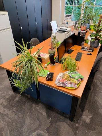 bureau, dubbel/enkel, afm 80x200cm, mdf gelakt