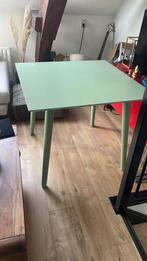 Groene tafel, Huis en Inrichting, Tafels | Salontafels, 50 tot 100 cm, Ophalen of Verzenden, Zo goed als nieuw, Vierkant