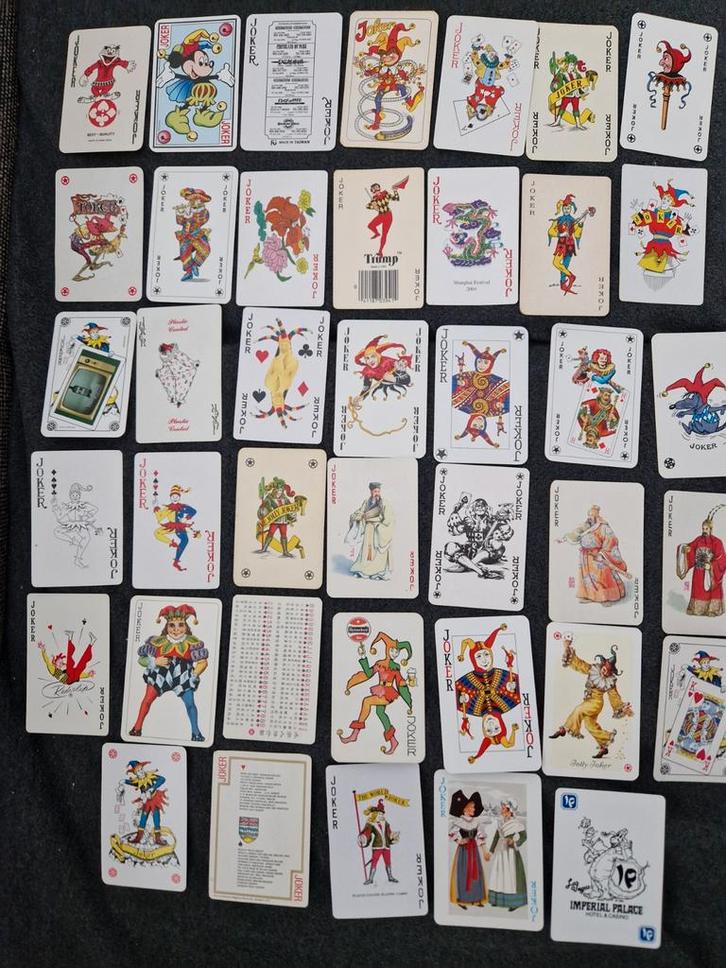 40  vintage Joker Speelkaarten Collectie + 1 fdc. Jokers, Verzamelen, Speelgoed, Gebruikt, Ophalen