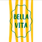 Vrolijk Bella Vita fotobehang - 280x159 cm, Huis en Inrichting, Stoffering | Behang, Ophalen of Verzenden, Minder dan 10 m², Wit